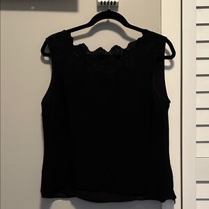 Silk Black Sleeveless Top